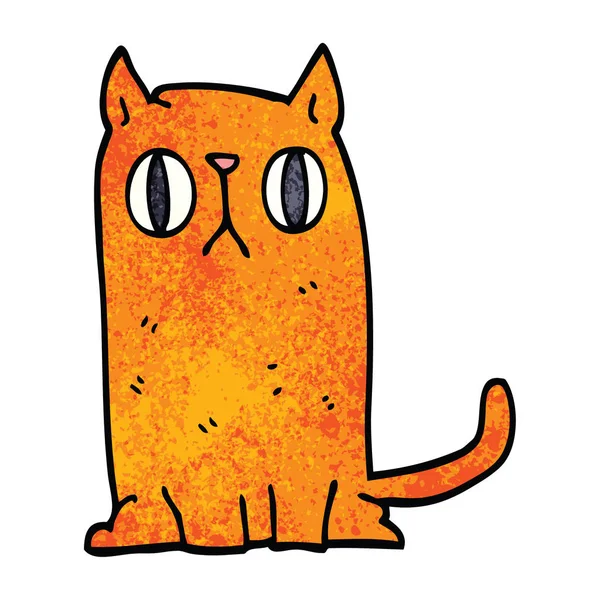 Cartoon Doodle Lustige Katze — Stockvektor