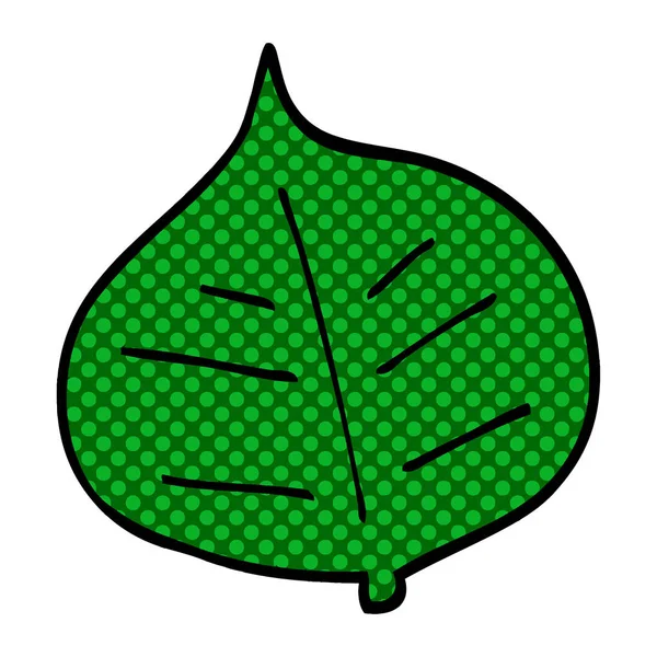 Cartoon Doodle Leaf Ilustração Vetorial — Vetor de Stock