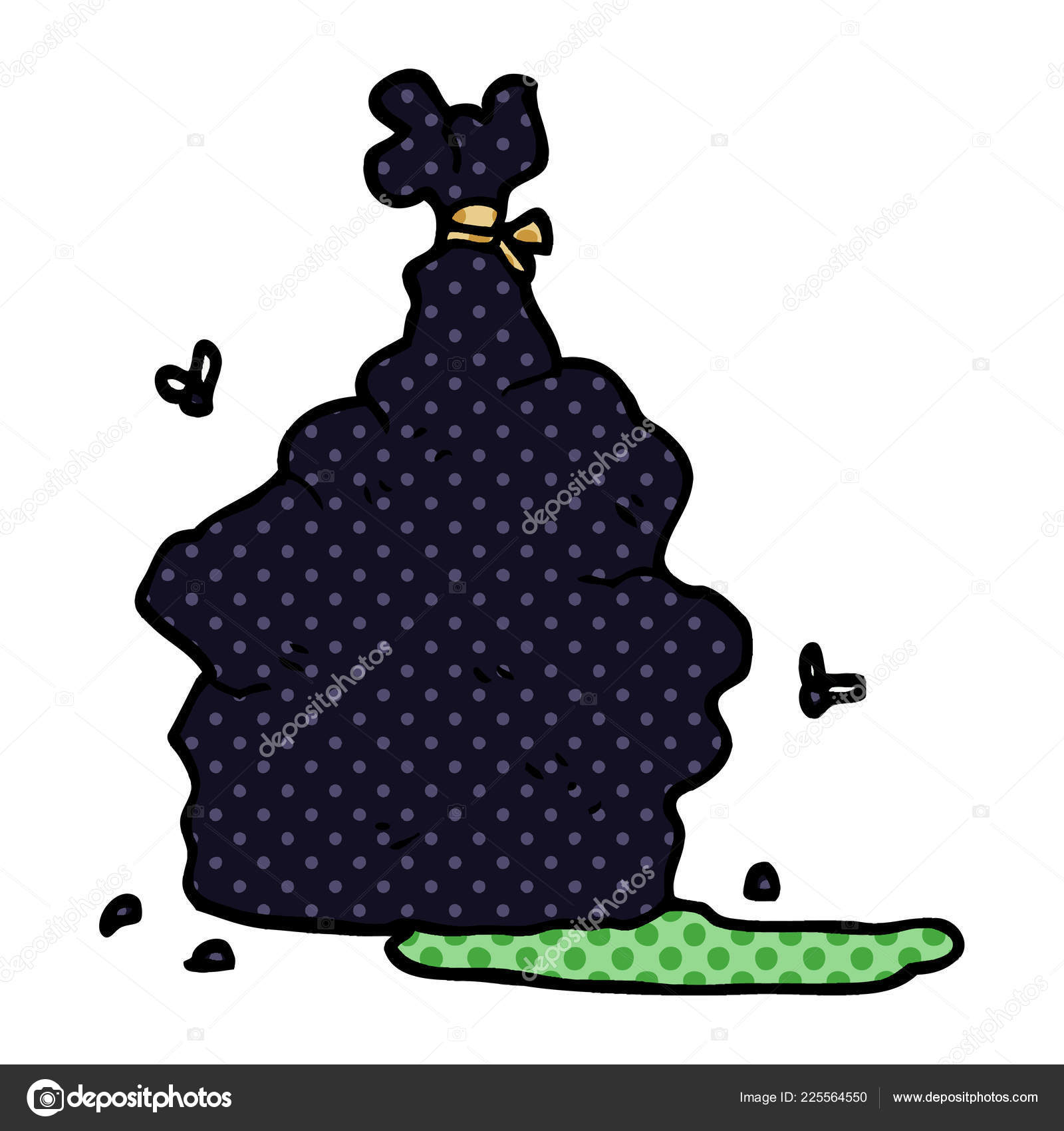 Cartoon Doodle Garbage Bag Stock Illustration by ©lineartestpilot