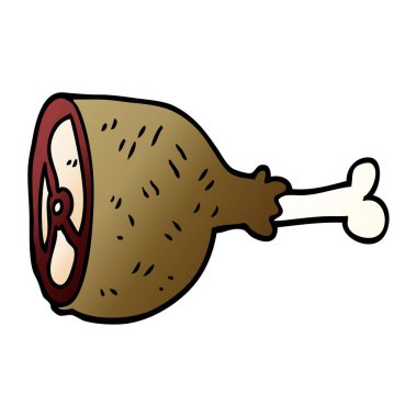 iyi pişmiş et karikatür doodle