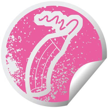 sıkıntılı etiket simge tasarlamak bir çizgi çekerek bir kalem