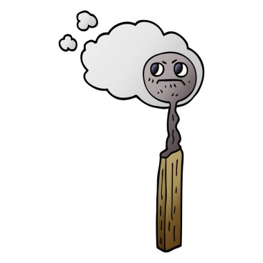 çizgi film doodle yanmış maç