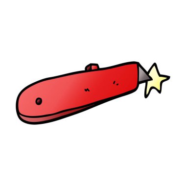 çizgi film doodle iş bıçak