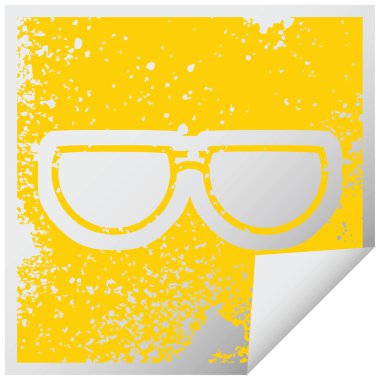 Gözlük grafik vektör çizim simgesi