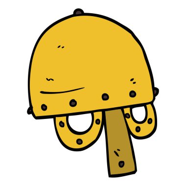 çizgi film doodle viking kask