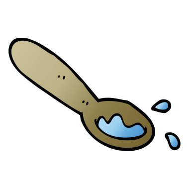 çizgi film doodle kepçe gıda