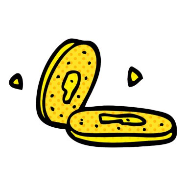 çizgi film doodle altın sikkeler