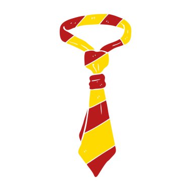 düz renk tarzı çizgi film office kravat