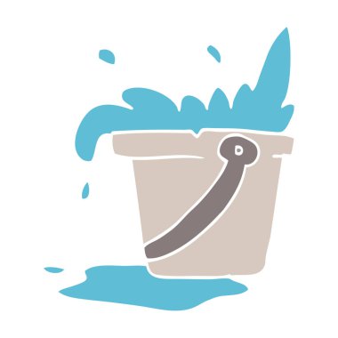 çizgi film doodle kova su