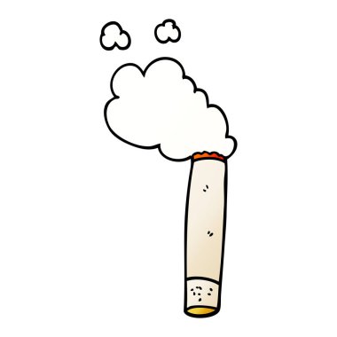 çizgi film doodle sigara, vektör çizim