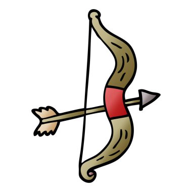 çizgi film doodle yay ve ok