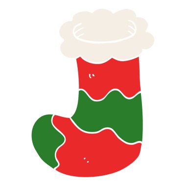 çizgi film doodle Noel çorap