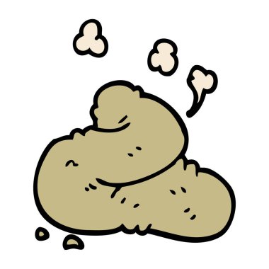 çizgi film doodle kaka, vektör çizim