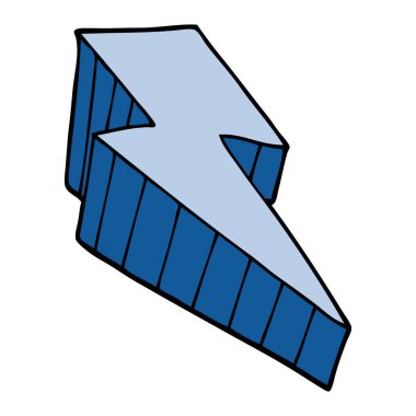 çizgi film doodle dekoratif şimşek