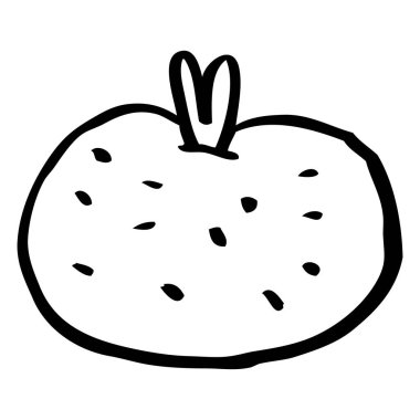 çizim karikatür organik portakal