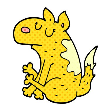 çizgi film doodle köpek oturma