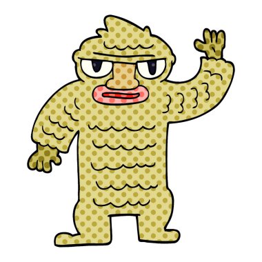 çizgi film doodle büyük yeti