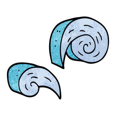 çizgi film doodle dekoratif sarmal öğesi