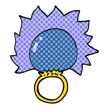 çizgi film doodle yüzük