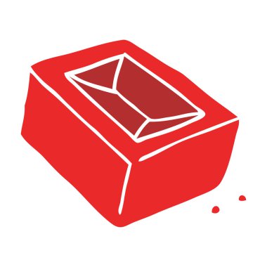 çizgi film doodle kırmızı tuğla