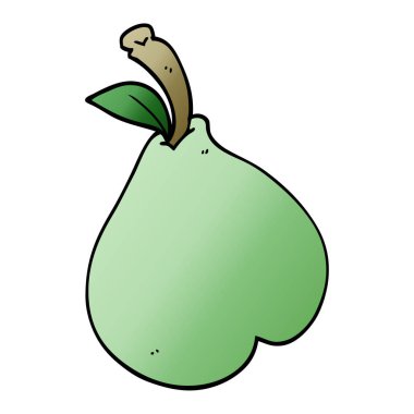 çizgi film doodle sağlıklı armut