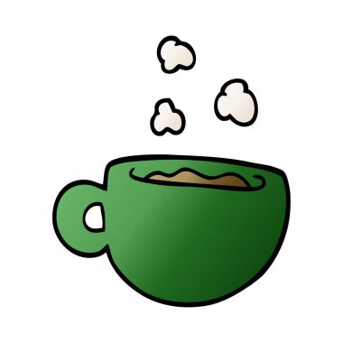 çizgi film doodle çay