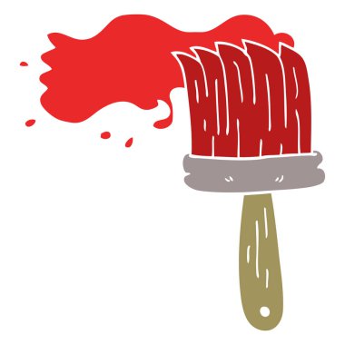 çizgi film doodle boya fırçası