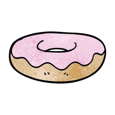 çizgi film buzlu doodle çörek