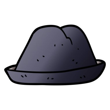 çizgi film doodle şapka, vektör çizim