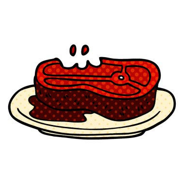çizgi film doodle az pişmiş biftek