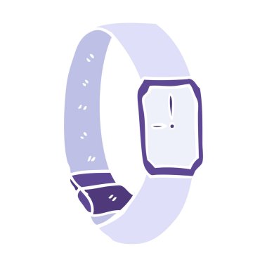 düz renk tarzı çizgi film kol saati