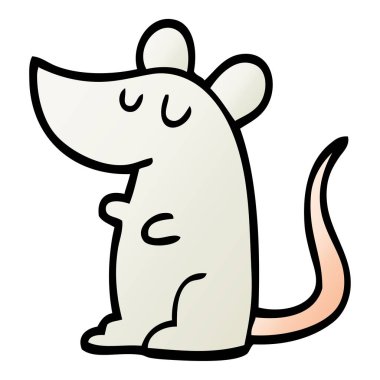 vektör degrade illüstrasyon karikatür fare