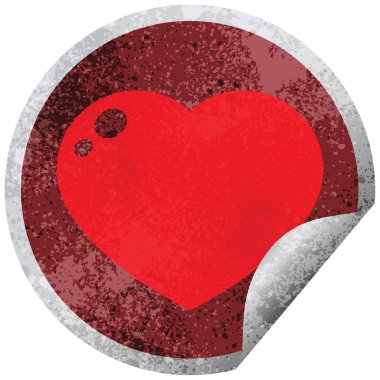 etiket grafik vektör çizim Etiket soyma dairesel peeling kalp