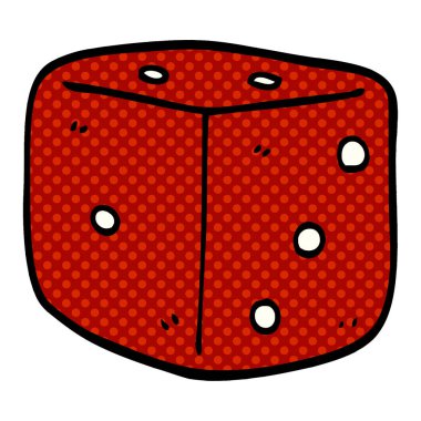 çizgi film doodle kırmızı zar