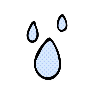 çizgi film doodle su damlar