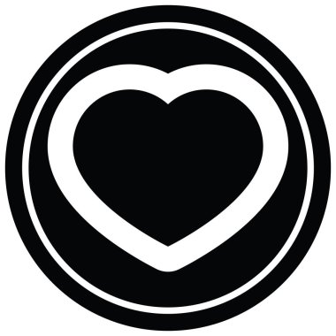 kalp grafik vektör yuvarlak sembolü