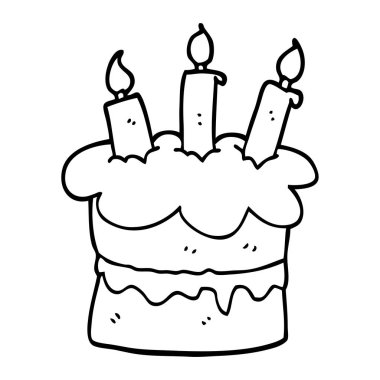 çizim karikatür çikolatalı kek