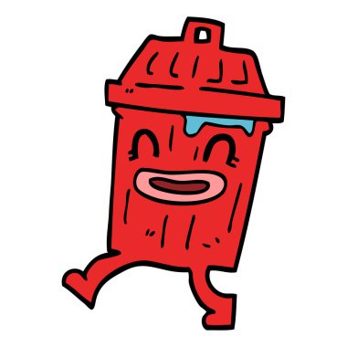 çizgi film doodle atık kutusu