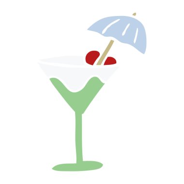 karikatür doodle kokteyl, vektör