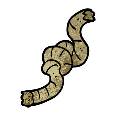 Grunge dokulu illüstrasyon karikatür düğümlü ip