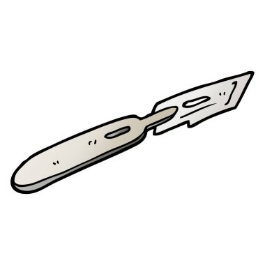 vektör degrade illüstrasyon karikatür cerrah bıçağı