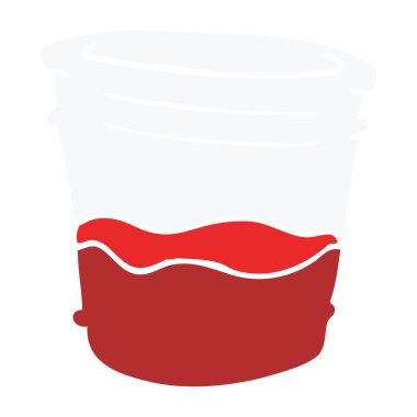 çizgi film doodle bardak içki