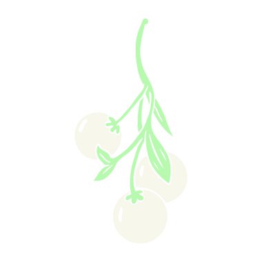 düz renk tarzı çizgi film ökse otu