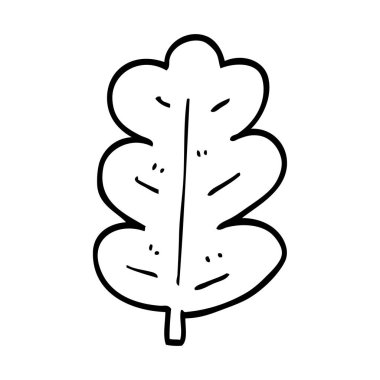 çizim karikatür meşe yaprağı