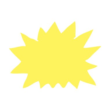 patlama düz renkli çizimi