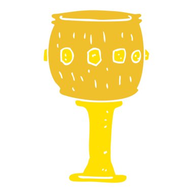 kadehi düz renkli çizimi