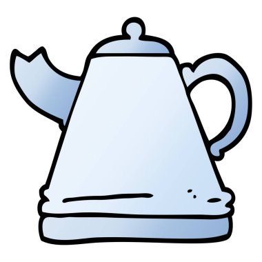 vektör degrade illüstrasyon karikatür su ısıtıcısı