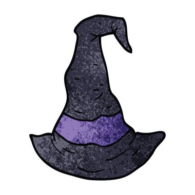 çizgi film doodle cadı şapka
