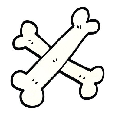 çizgi film doodle kemikleri geçti