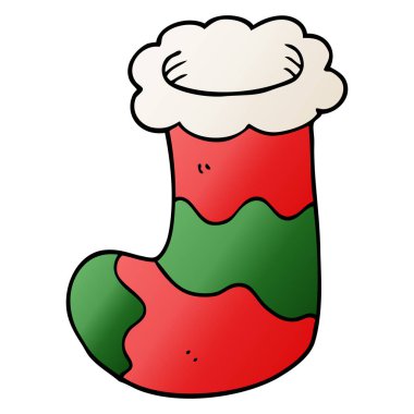 çizgi film doodle Noel çorap